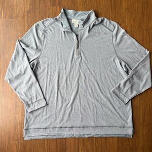Tommy Bahama Ferrara Flip Half-Zip Pullover Reversible Blue Mens XXXL 3XL Long